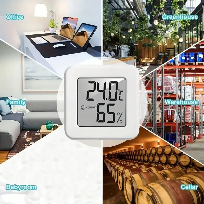Thermometer Digital - Dijital Higrometre Termometre İç Mekan Termometresi