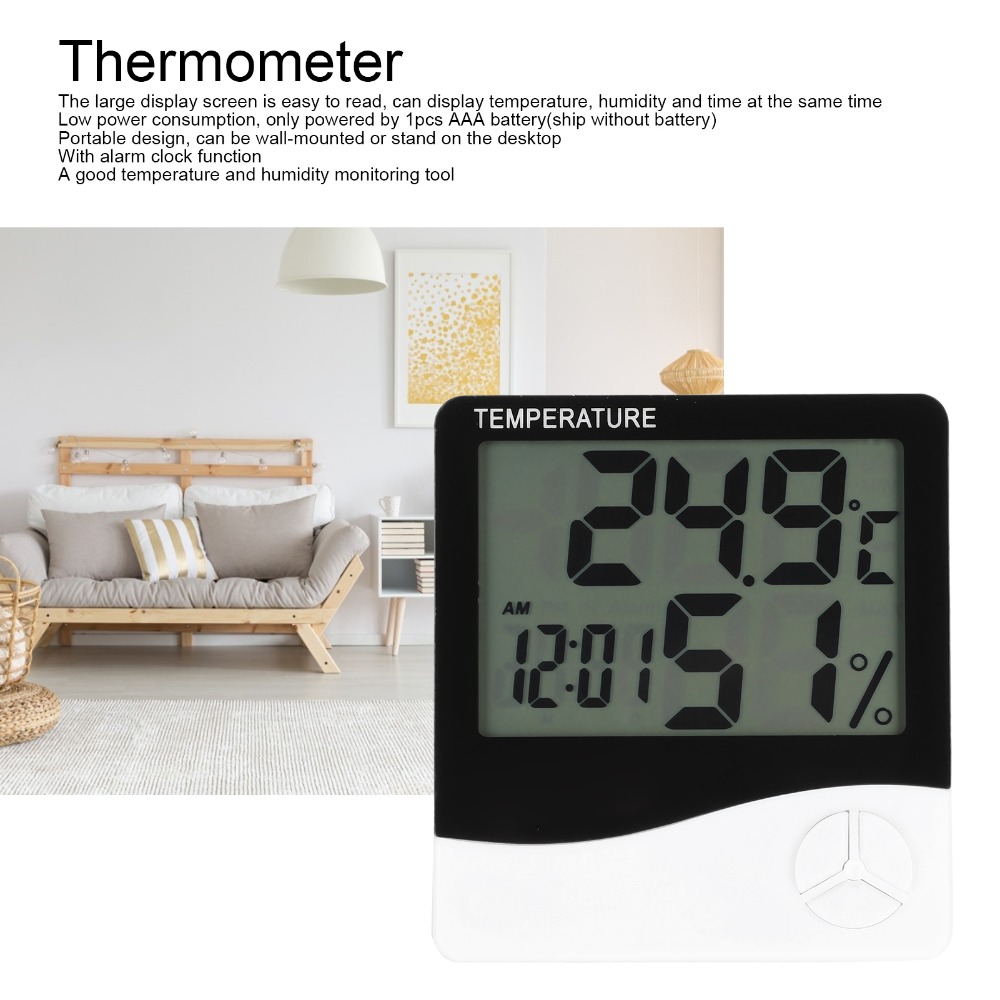 Geniş Ekranlı, İç Mekan Termom - Thermometer Digital incelemesi ve fiyatı